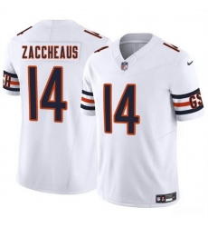 Men Chicago Bears 14 Olamide Zaccheaus White 2025 F U S E Vapor Stitched Football Jersey Men Chicago Bears 14 Olamide Zaccheaus White 2025 F U S E Vapor Stitched Football Jersey