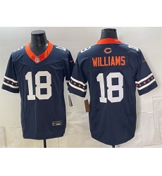 Men Chicago Bears  18 Caleb Williams Navy 2026 F U S E  Limited Stitched Football Jersey