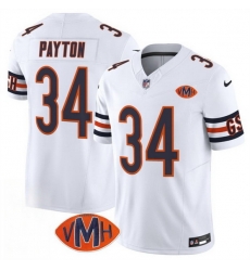 Men Chicago Bears 34 Walter Payton White 2025 F U S E With VMH Patch Vapor Untouchable Limited Stitched Football Jersey Men Chicago Bears 34 Walter Payton White 2025 F U S E With VMH Patch Vapor Untouchable Limited Stitched Football Jersey