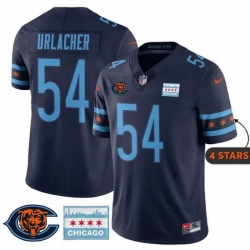 Men Chicago Bears  54 Brian Urlacher Navy City Edition F U S E  With Chicago Flag Vapor Untouchable Limited Stitched Football Jersey