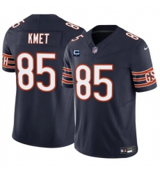 Men Chicago Bears 85 Cole Kmet Navy 2024 F U S E  With 1 Star C Patch Vapor Untouchable Limited Stitched Football Jersey