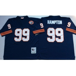 Men Chicago Bears 99 Dan Hampton Navy M&N Throwback Jersey