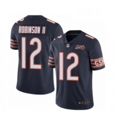 Mens Chicago Bears 12 Allen Robinson Navy Blue Team Color 100th Season Limited Football Jersey