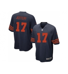 Nike Chicago Bears 17 Alshon Jeffery Blue Game Orange Number NFL Jersey