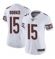 Women Chicago Bears 15 Rome Odunze White Vapor Stitched Jersey