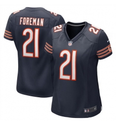 Women Chicago Bears 21 D 27Onta Foreman Navy Stitched Jersey 28Run Small 29