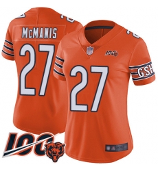 Women Chicago Bears 27 Sherrick McManis Orange Alternate 100th Season Limited Football Jersey