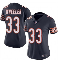 Women Chicago Bears 33 Ian Wheeler Navy 2024 Vapor Stitched Jersey 28Run Small 29