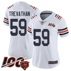 Women Chicago Bears 59 Danny Trevathan White 100th Season Limited Football Jersey