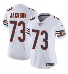 Women Chicago Bears 73 Jonah Jackson White 2025 Vapor Stitched Jersey