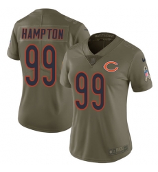 Womens Nike Bears #99 Dan Hampton Olive  Stitched NFL Limited 2017 Salute to Service Jersey