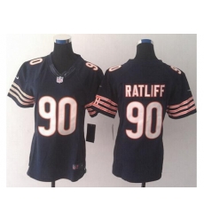 Women's Nike Chicago Bears #90 Jeremiah Ratliff Navy Blue Team Color Stitched NFL Limited Jersey