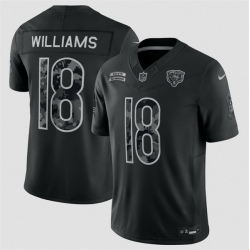 Youth Chicago Bears  18 Caleb Williams Mahomes Black 2026 Salute to Service Limited Stitched Football Jersey
