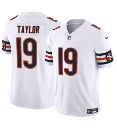 Youth Chicago Bears 19 Tory Taylor White 2023 F U S E  Vapor Stitched Football Jersey