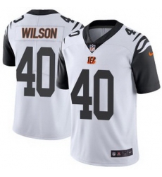 Cincinnati Bengals 40 Brandon Wilson Men Limited White Color Rush Vapor Untouchable Jersey