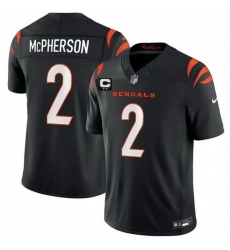 Men Cincinnati Bengals 2 Evan McPherson Black 2026 F U S E 2 Star C Patch Vapor Untouchable Limited Stitched Football Jersey Men Cincinnati Bengals 2 Evan McPherson Black 2026 F U S E 2 Star C Patch Vapor Untouchable Limited Stitched Football Jersey