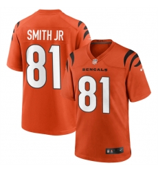 Men Cincinnati Bengals 81 Irv Smith Jr  Orange Jersey