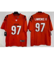 Men Cincinnati Bengals  97 Dexter Lawrence II Orange 2026 Vapor Untouchable Limited Stitched Football Jersey