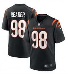 Men Cincinnati Bengals 98 D J  Reader Black Stitched Game Jersey