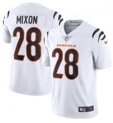 Men Nike Cincinnati Bengals 28 Joe Mixon White Vapor Limited Jersey