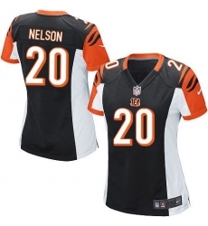 Nike Bengals #20 Reggie Nelson Black Team Color Womens Stitched NFL Elite Jersey Nike Bengals #20 Reggie Nelson Black Team Color Womens Stitched NFL Elite Jersey