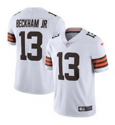 Cleveland Browns 13 Odell Beckham Jr  Men Nike White 2020 Vapor Limited Jersey