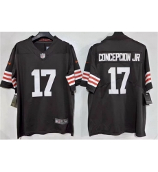 Men Cleveland Browns  17 KC Concepcion Brown 2026 Vapor Limited Stitched Football Jersey