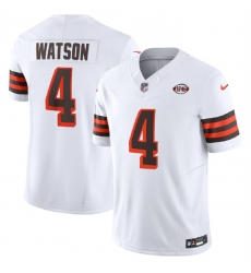 Men Cleveland Browns 4 Deshaun Watson White 2023 F U S E  1946 Collection Vapor Untouchable Limited Stitched Jersey