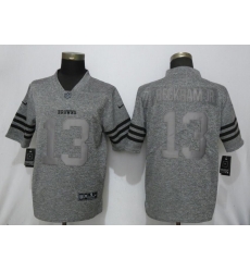 Nike Browns 13 Beckham Jr Gray Gridiron Gray Vapor Untouchable Limited Jersey