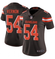 Browns 54 Olivier Vernon Brown Team Color Womens Stitched Football Vapor Untouchable Limited Jerse Browns 54 Olivier Vernon Brown Team Color Womens Stitched Football Vapor Untouchable Limited Jerse
