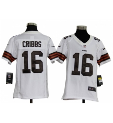 Nike Youth NFL Cleveland Browns #16 Joshua Cribbs white Jerseys