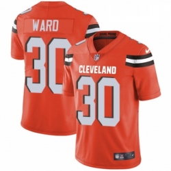 Youth Nike Cleveland Browns 30 Denzel Ward Orange Alternate Vapor Untouchable Elite Player NFL Jersey