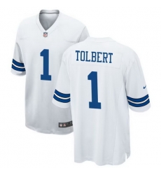 Dallas Cowboys 1 Jalen Tolbert White Vapor Limited Jersey Dallas Cowboys 1 Jalen Tolbert White Vapor Limited Jersey