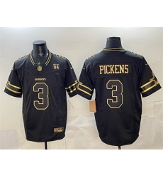 Men Dallas Cowboys 3 George pickens Black Gold 2025 F U S E 94 Marshawn Kneeland Memorial Patch Vapor Limited Stitched Football Jersey Men Dallas Cowboys 3 George pickens Black Gold 2025 F U S E 94 Marshawn Kneeland Memorial Patch Vapor Limited Stitched Football Jersey