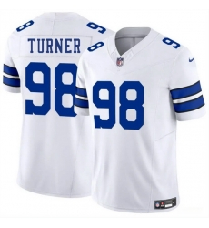 Men Dallas Cowboys 98 Payton Turner White 2025 F U S E Vapor Untouchable Limited Stitched Football Jersey
