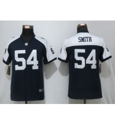 Women Nike Cowboys 54 Jaylon Smith Navy Throwback Women Vapor Untouchable Limited Jersey