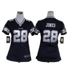 Women Nike Dallas Cowboys 28# Felix Jones Blue Nike NFL Jerseys