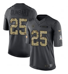 Nike Cowboys #25 Lance Dunbar Black Youth Stitched NFL Limited 2016 Salute to Service Jersey