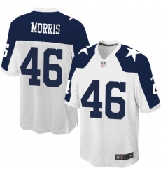 Nike Cowboys #46 Alfred Morris White Thanksgiving Youth Stitched NFL Throwback Elite Jersey Nike Cowboys #46 Alfred Morris White Thanksgiving Youth Stitched NFL Throwback Elite Jersey