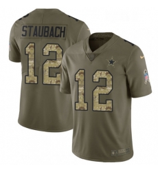 Youth Nike Dallas Cowboys 12 Roger Staubach Limited OliveCamo 2017 Salute to Service NFL Jersey Youth Nike Dallas Cowboys 12 Roger Staubach Limited OliveCamo 2017 Salute to Service NFL Jersey