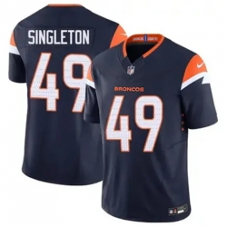 Men Denver Brocos Alex Singleton #49 Navy F U S E Stitched Limited NFL Jersey