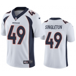 Men Denver Brocos Alex Singleton #49 White F U S E Stitched Limited NFL Jersey