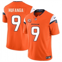 Men Denver Broncos 12 RJ Harvey Orange 2025 F U S E  With 1 Star C Patch Vapor Limited Stitched Football Jersey