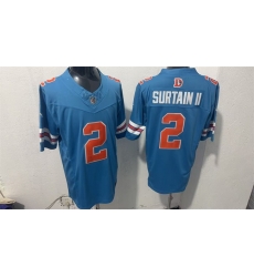 Men Denver Broncos  2 Pat Surtain II Blue F U S E  With Patch Throwback Vapor Limited Stitched Football Jersey