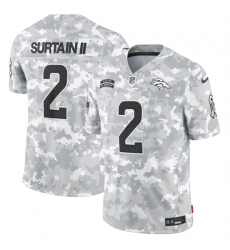 Men Denver Broncos 2 Patrick Surtain II 2024 Arctic Camo Salute To Service Limited Stitched Football Jersey