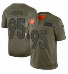 Men Denver Broncos 95 Derek Wolfe Limited Camo 2019 Salute to Service Football Jersey