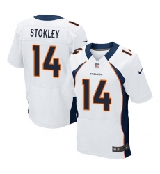 NFL Denver Broncos #14 Brandon Stokley Elite White Men Jersey NFL Denver Broncos #14 Brandon Stokley Elite White Men Jersey