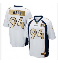 Nike Broncos #94 DeMarcus Ware White Mens Stitched NFL Game Super Bowl 50 Collection Jersey