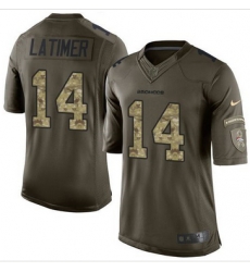 Nike Denver Broncos #14 Cody Latimer Green Men 27s Stitched NFL Limited Salute To Service Jersey