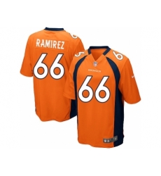 Nike Denver Broncos 66 Manny Ramirez Orange Game NFL Jersey